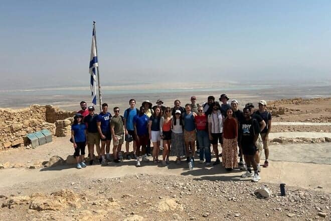 A group of American students visiting Israel on a trip dubbed the "Christian Birthright," March 20, 2025. Credit: Courtesy of Passages.