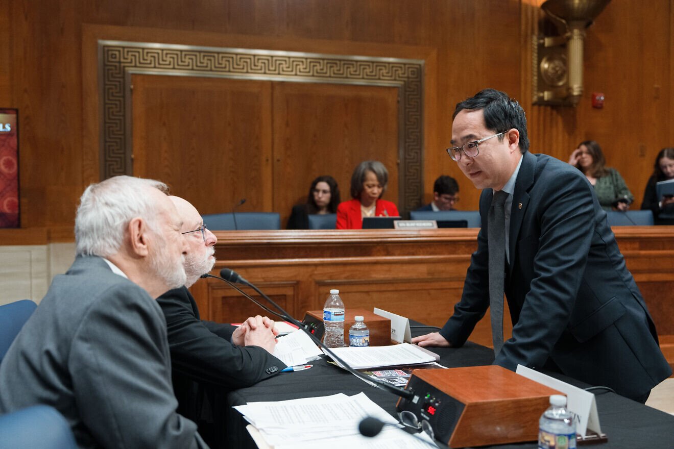 Sen. Andy Kim (D-N.J.) at a hearing on "Antisemitic Disruptions on Campus" of the Senate Committee on Health, Education, Labor and Pensions, March 27, 2025. Credit: Ryan Donnell/U.S. Senate Photographic Services.