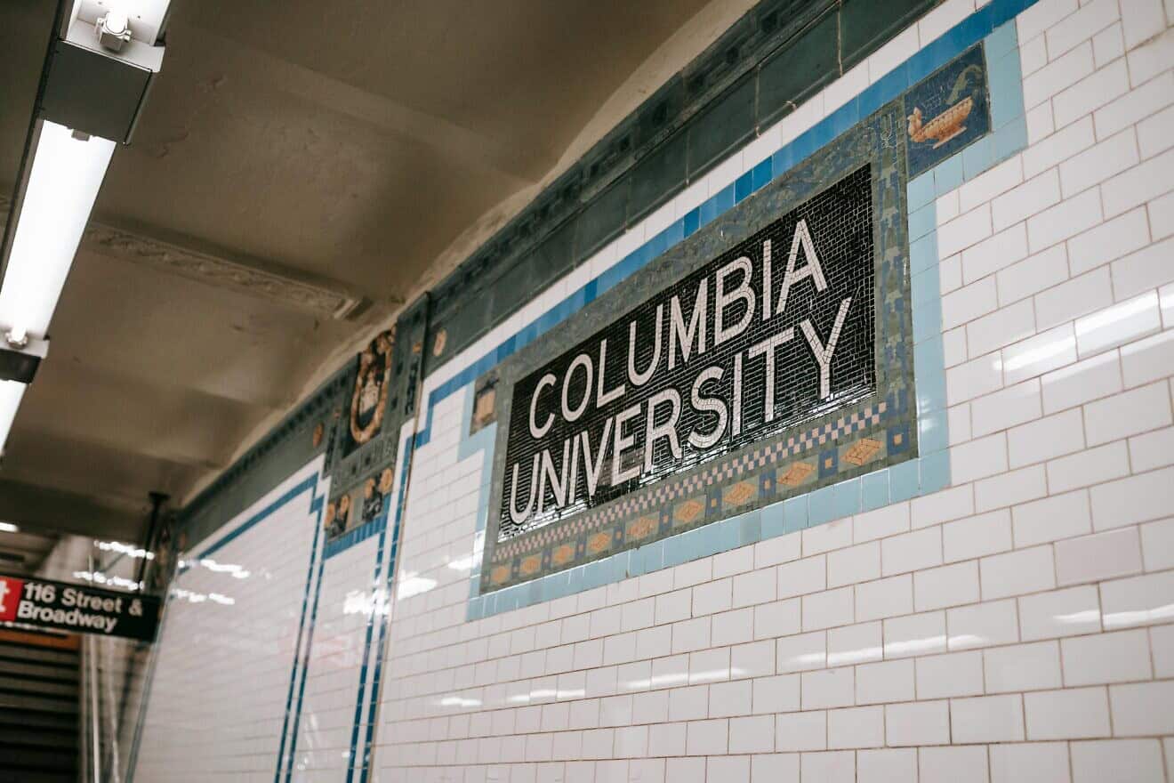 Columbia University subway station. Credit: Charlotte May/Pexels.