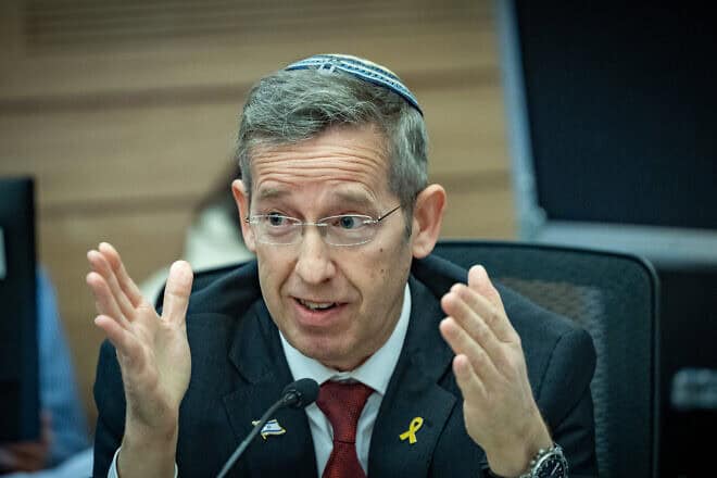 Cabinet Secretary Yossi Fox attends a Defense and Foreign Affairs Committee meeting at the Knesset, the Israeli parliament in Jerusalem Jan. 27, 2025. Photo by Yonatan Sindel/Flash90.