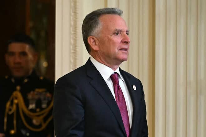U.S. Special Envoy to the Middle East Steve Witkoff arrives for a press conference with the US president and Israel's prime minister in the East Room of the White House in Washington, D.C., on Feb. 4, 2025. Photo by Andrew Caballero-Reynolds/AFP via Getty Images.