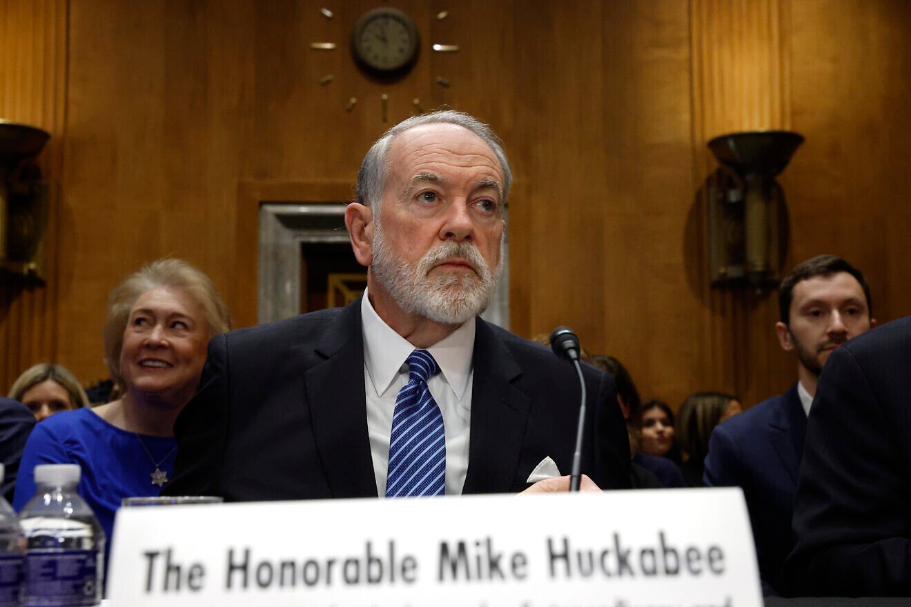 Former Arkansas Gov. Mike Huckabee, U.S. President Donald Trump's nominee to be ambassador to Israel, testifies during his Senate Foreign Relations Committee confirmation hearing at the Dirksen Senate Office Building on March 25, 2025 in Washington, D.C. Photo by Kevin Dietsch/Getty Images.