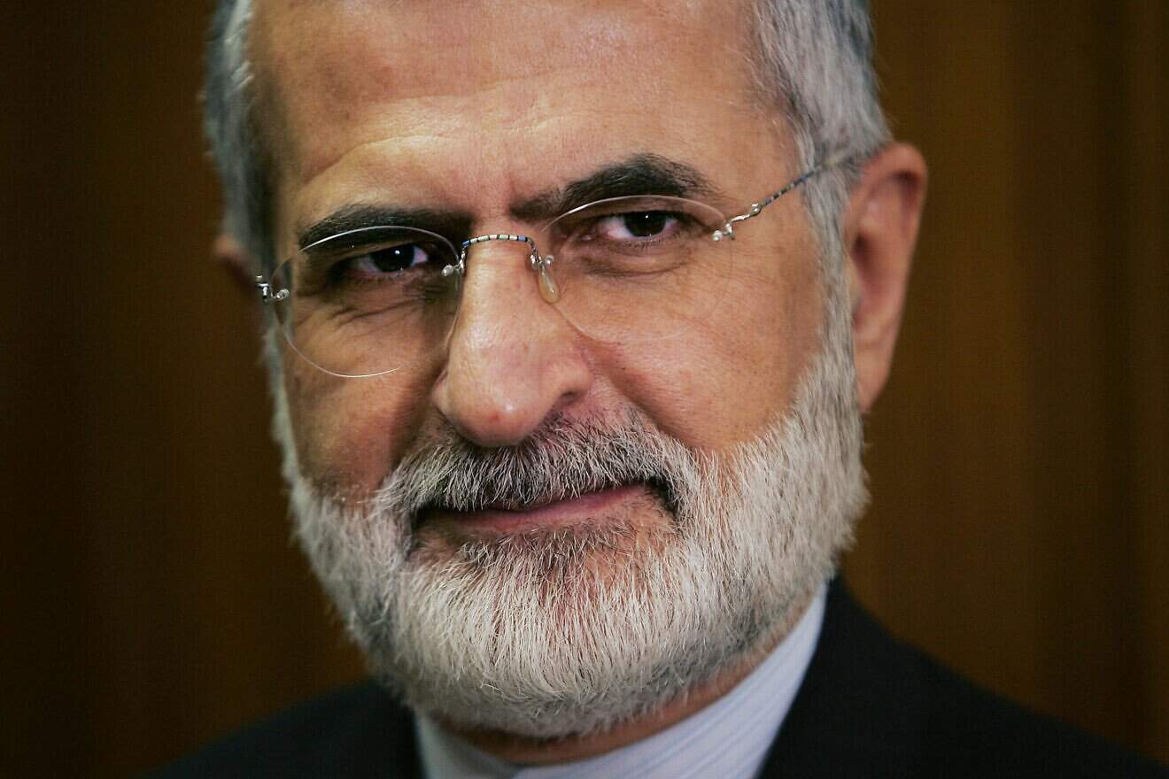 Kamal Kharrazi, foreign minister of Iran, ahead of a meeting with U.N. Secretary-General Kofi Annan, May 3, 2005. Photo by Chris Hondros/Getty Images.
