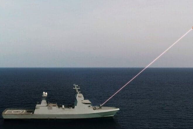 The Naval Iron Beam performs a test. Credit: Rafael Advanced Defense Systems.