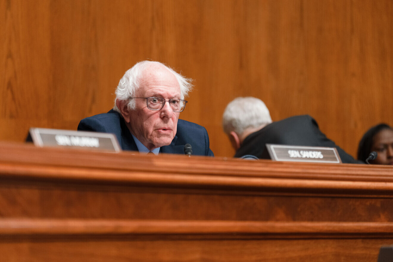 Sen. Bernie Sanders (I-Vt.), ranking member, at a hearing on "Antisemitic Disruptions on Campus" of the Senate Committee on Health, Education, Labor and Pensions, March 27, 2025. Credit: Ryan Donnell/U.S. Senate Photographic Services.
