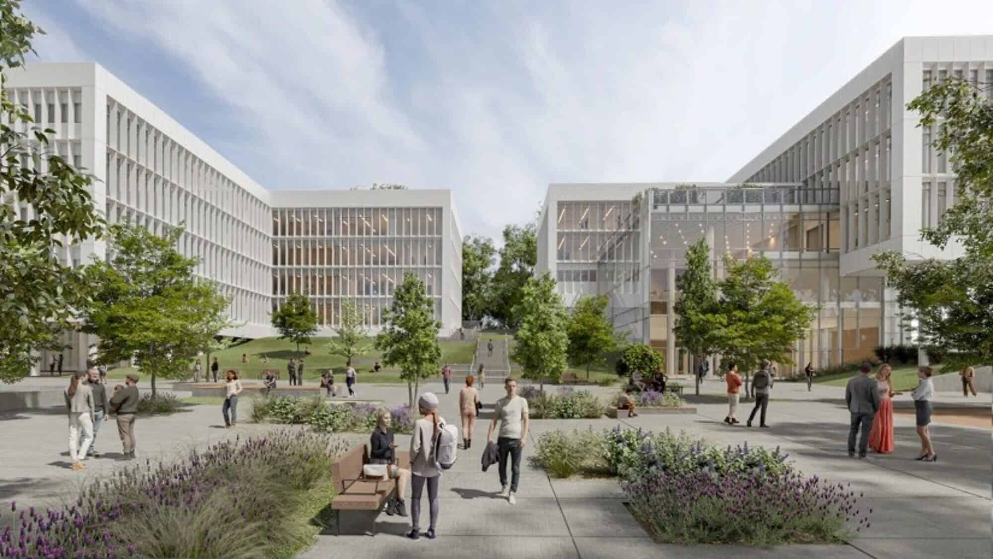 An artistic rendering of Afeka's new campus in south Tel Aviv. Credit: Architectural Drawings-Tsionov Vitkon Architects.