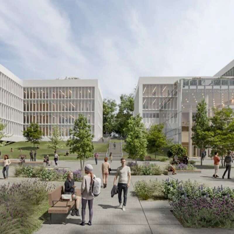 An artistic rendering of Afeka's new campus in south Tel Aviv. Credit: Architectural Drawings-Tsionov Vitkon Architects.