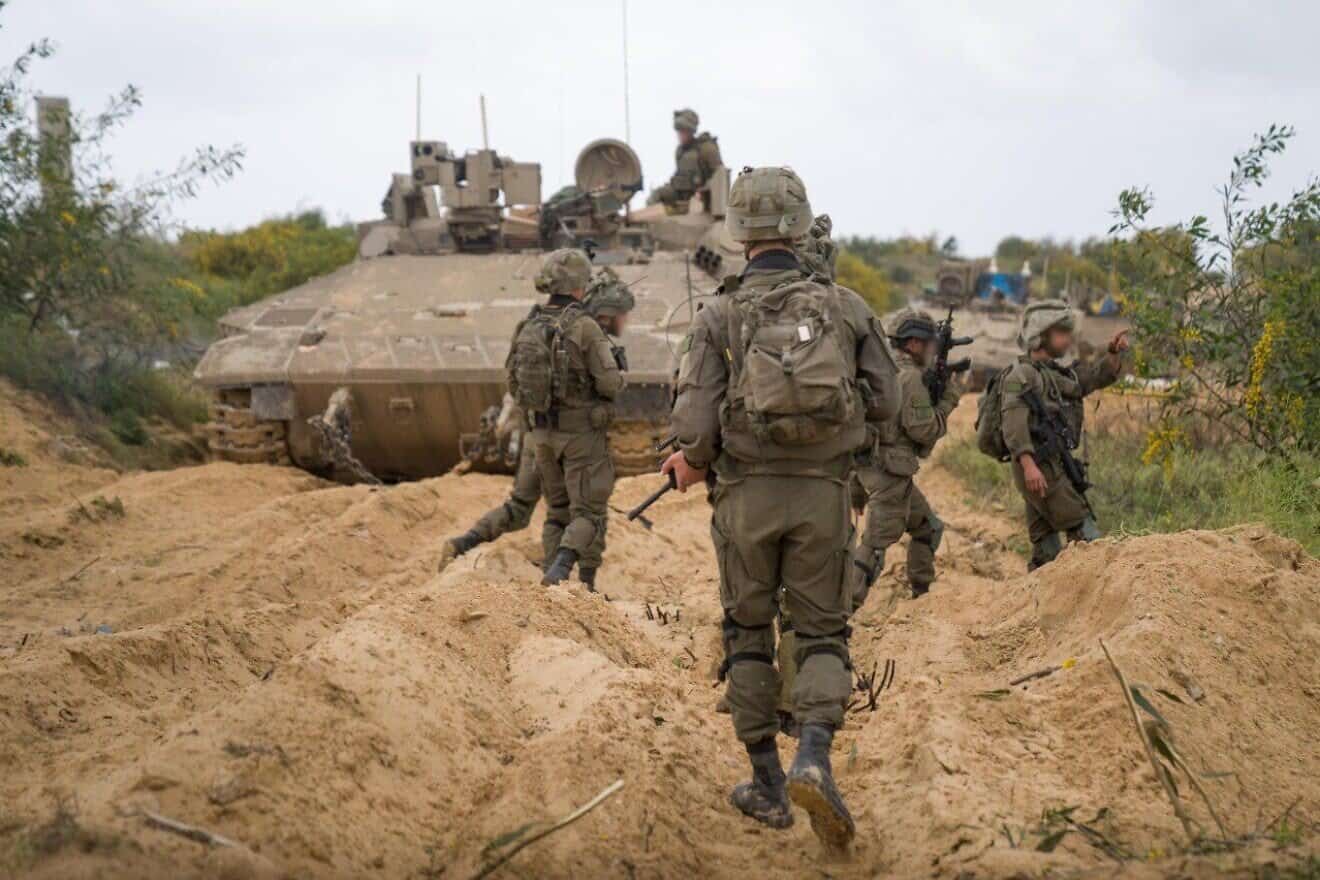 Israeli forces operating in northern Gaza on March 20, 2025. Credit: IDF.