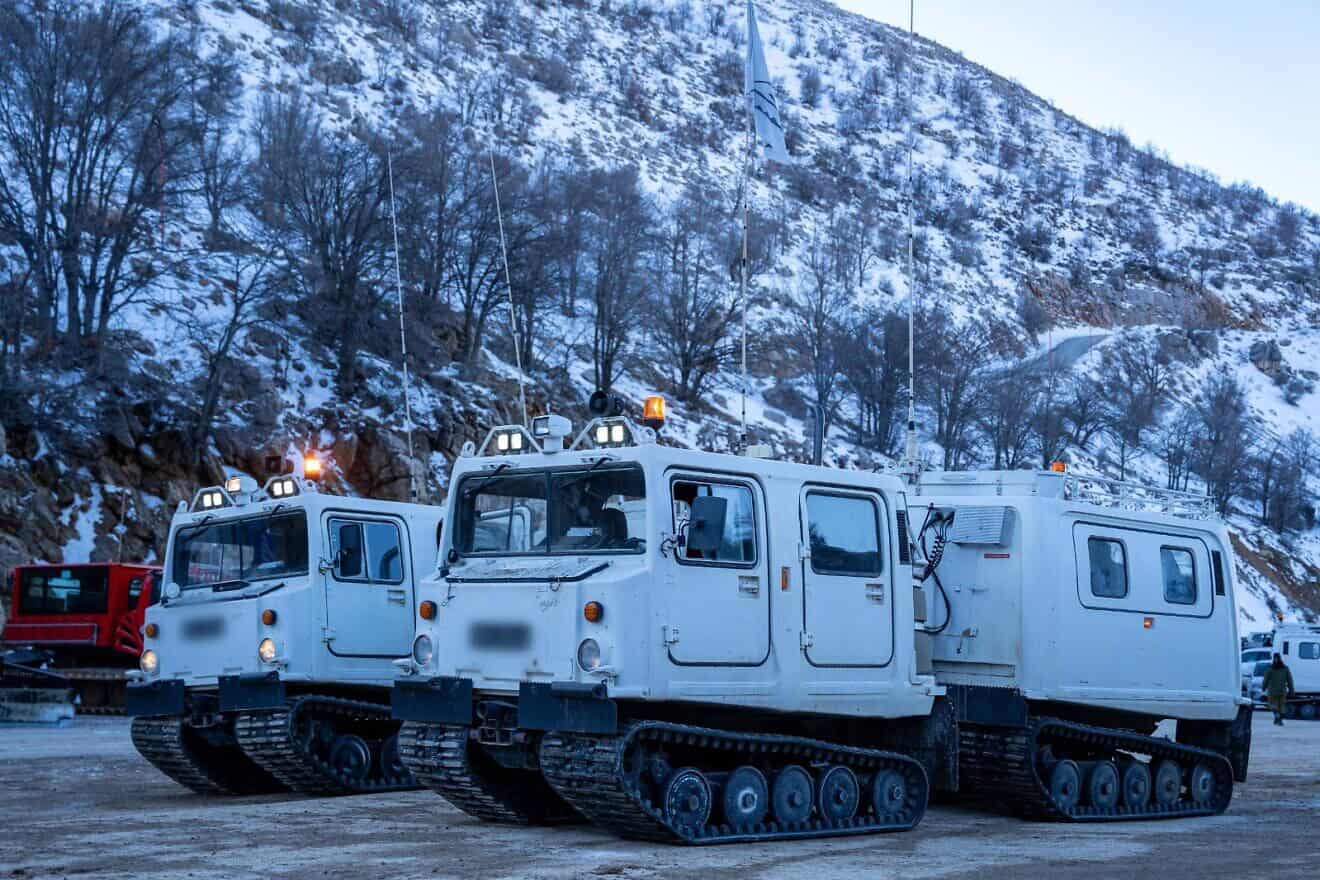 Israel Defense Forces preparations at the Mount Hermon skiing site in northern Israel, March 2, 2025. Credit: IDF.