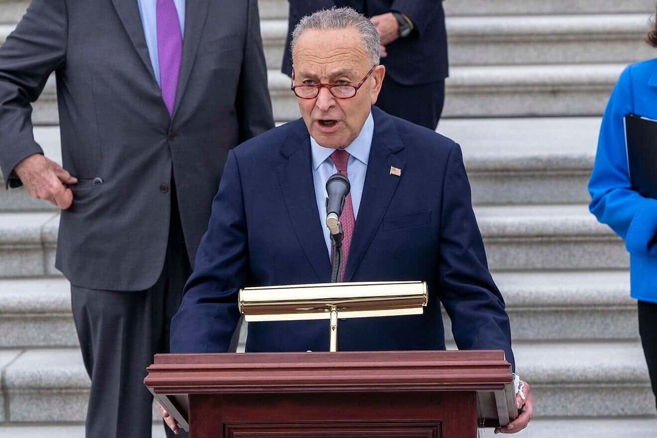 Sen. Chuck Schumer (D-N.Y.) on Capitol Hill in Washington, D.C., October 2020. Credit: Senate Democrats via Wikimedia Commons.