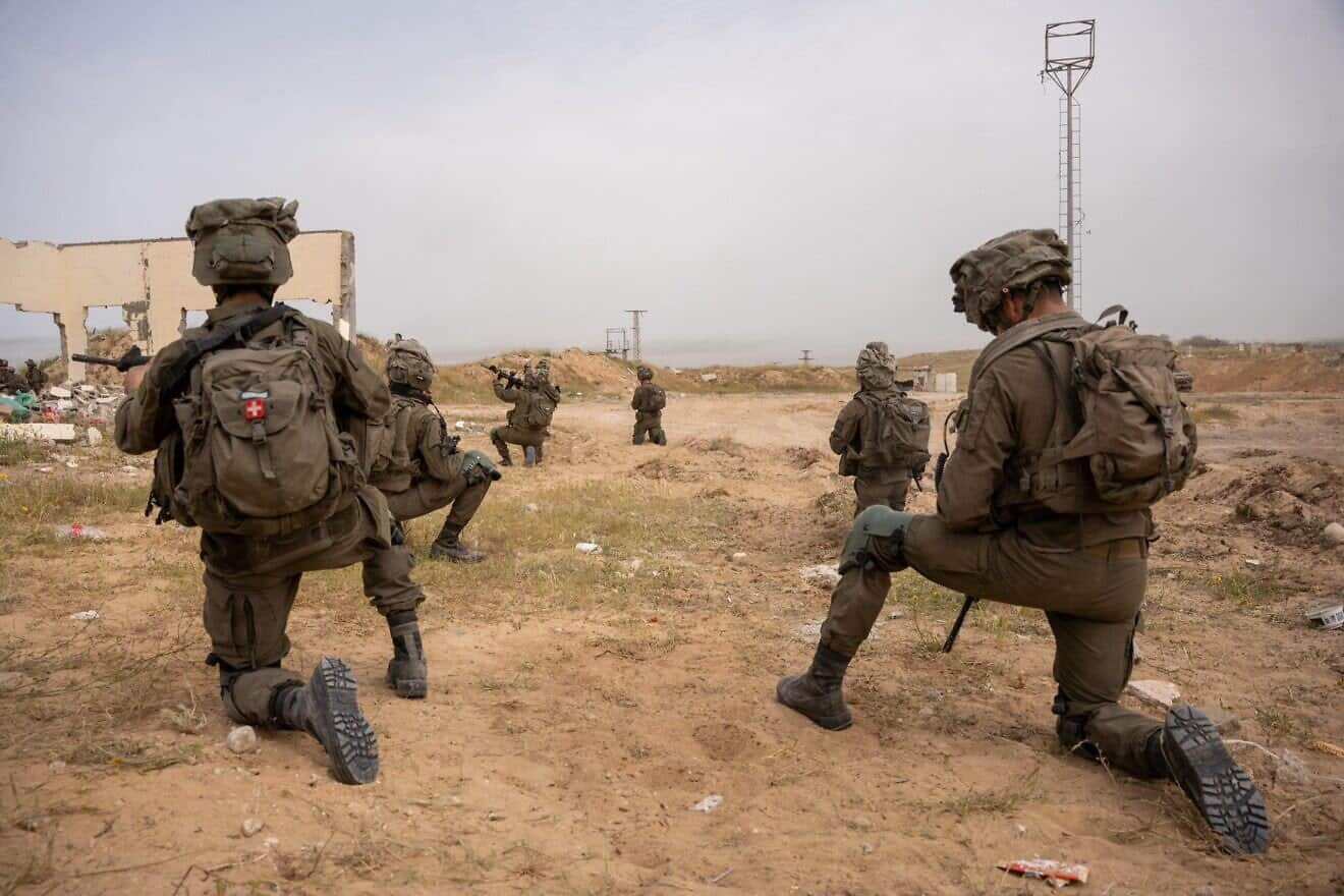 Israeli soldiers during recent operational activities in the Gaza Strip on April 10, 2025. Credit: IDF.