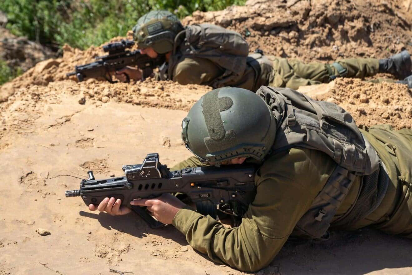 Israeli soldiers seen during recent operational activity in the Gaza Strip in an image published on April 13, 2025. Credit: IDF.