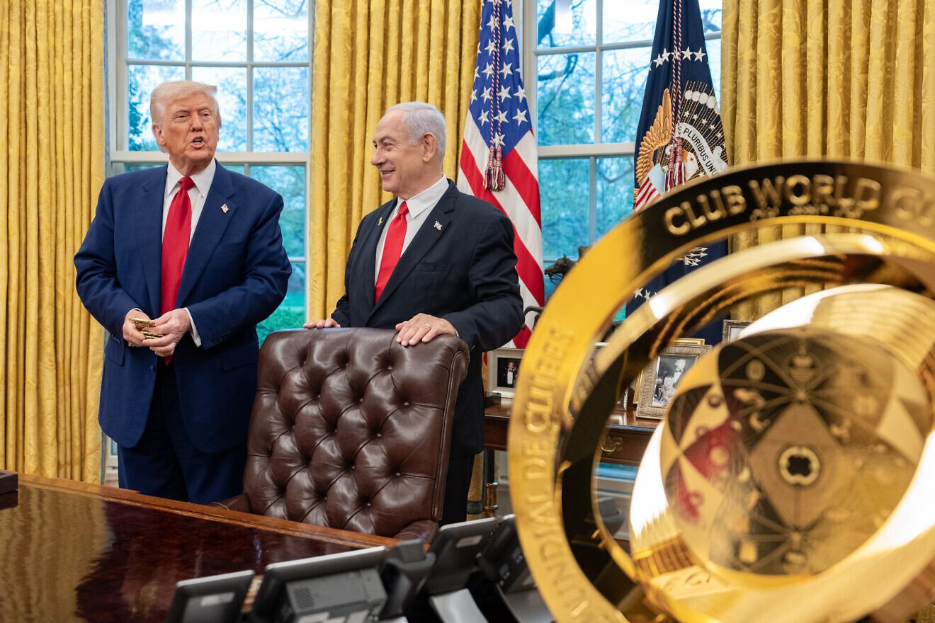 U.S. President Donald Trump and Israeli Prime Minister Benjamin Netanyahu meet at the White House, April 7, 2025. Credit: Emily J. Higgins/White House.