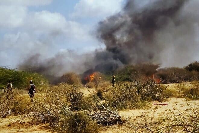 Al-Shabaab insurgents during an attack on Somali National Army positions during the Battle of Cosweyne, Galmudug, Somalia, Aug. 23, 2023. Credit: Al-Kataib via Wikimedia Commons.