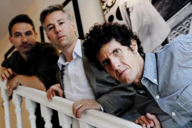 The Beastie Boys, all grown up, in 2009. From left are Jewish band members Adam (“Ad-Rock”) Horovitz, Adam (“MCA”) Yauch and Michael (“Mike D”) diamond. Credit: Maddy Julien via Wikimedia Commons.