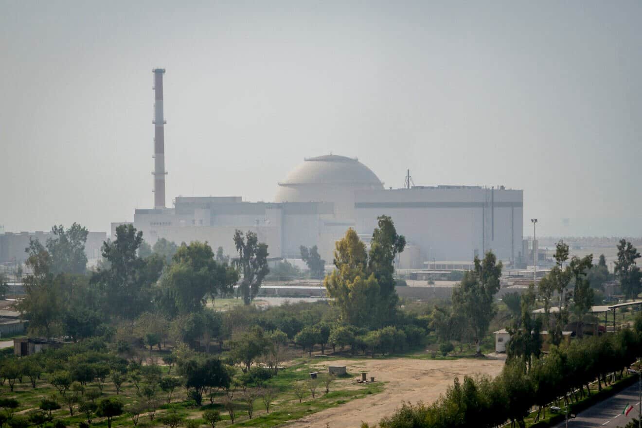 The Bushehr nuclear power plant, Jan. 26, 2014. Photo by Mohamad Ali Najib/Middle East Images/AFP via Getty Images.