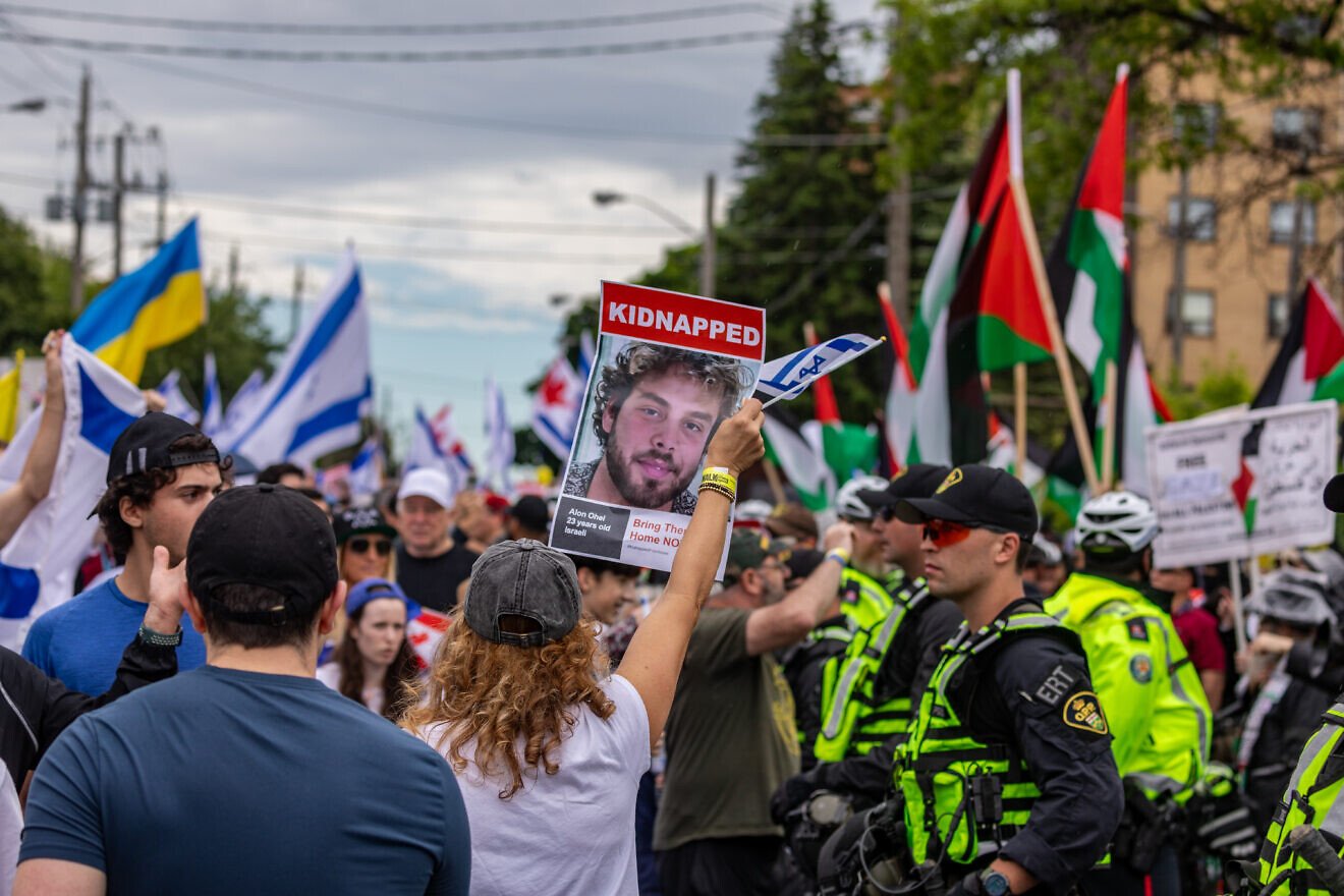 A rally in support of Israel in Toronto, June 9, 2024. Credit: Doron Horowitz/Flash90.