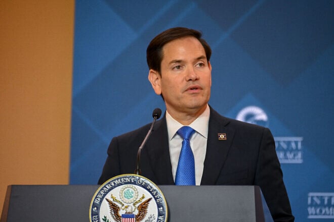 U.S. Secretary of State Marco Rubio attends the International Women of Courage Awards at the U.S. State Department in Washington, D.C., April 1, 2025. Credit: Liri Agami/Flash90.