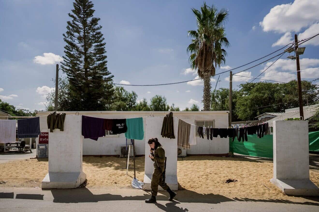 The IDF's Urim Base in southern Israel on Oct. 17, 2023. Photo by Dima Vazinovich/Middle East Images/AFP via Getty Images.
