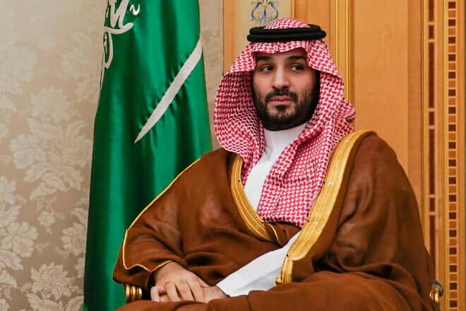 Saudi Arabia's Crown Prince Mohammed bin Salman looks on during his meeting with the U.S. Secretary of State in Riyadh on Oct. 23, 2024. Photo by Nathan Howard/POOL/AFP via Getty Images.