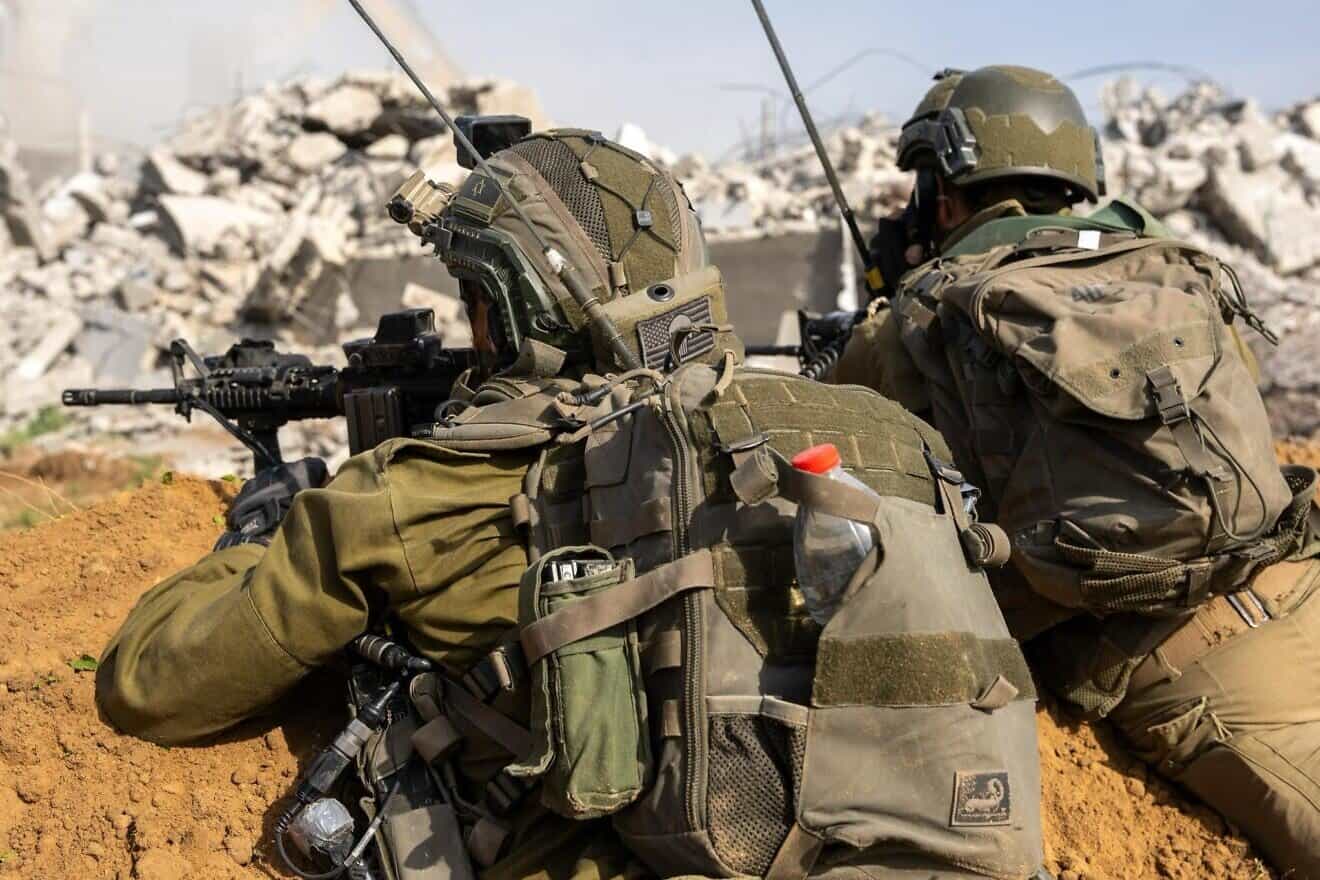 Israeli forces operating in the Tel Sultan neighborhood of Rafah, southern Gaza, March 2025. Credit: IDF.