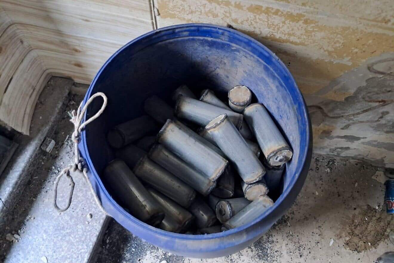 An improvised explosives laboratory discovered by Israeli forces in the western Samaria city of Tulkarem, April 1, 2025. Credit: Israel Defense Forces.