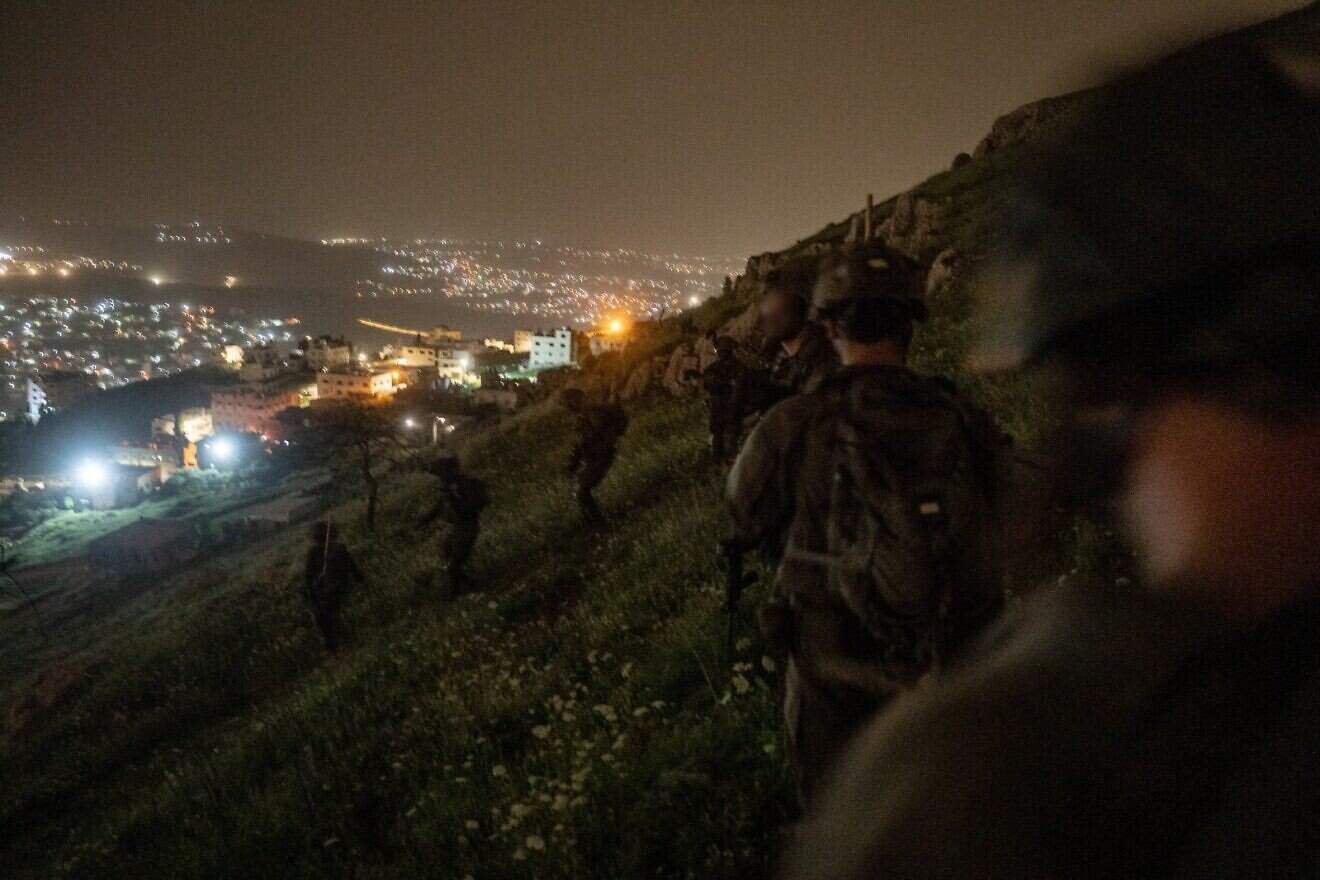Israel Defense Forces soldiers operate in Nablus (Shechem) in central Samaria, April 8, 2025. Credit: IDF.