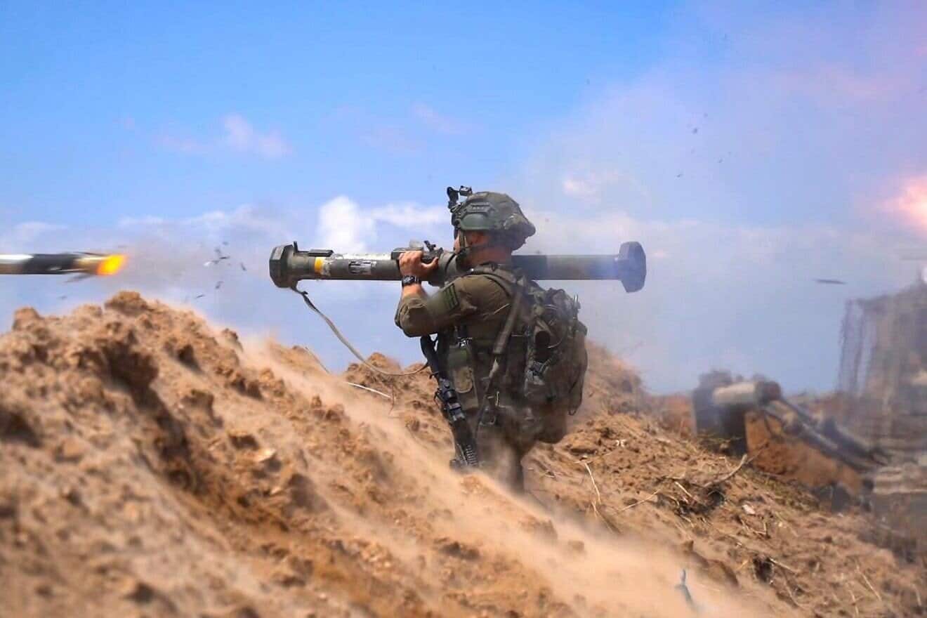 An Israeli soldier during recent combat operations in the Gaza Strip, in an image published on April 12, 2025. Credit: IDF.