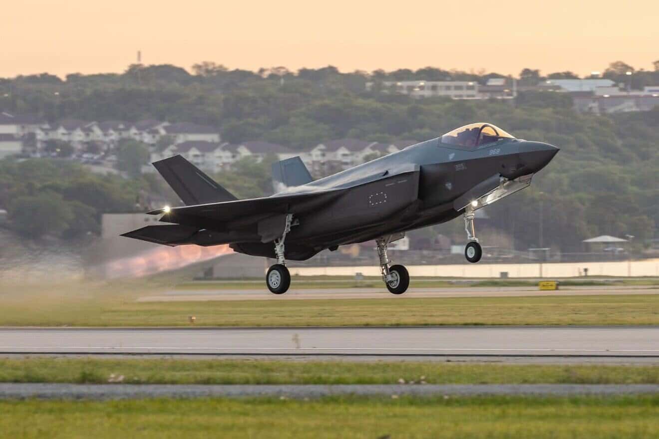 A Lockheed Martin F-35i "Adir" fighter aircraft at the Netavim Airbase in southern Israel, April 25, 2025. Credit: Israel Defense Forces.