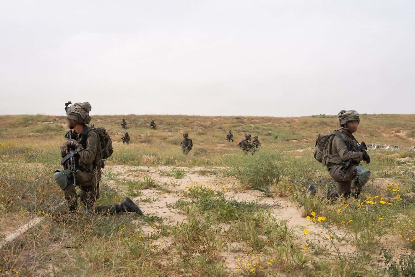 Israeli forces operating in the Gaza Strip in an IDF image published on April 26, 2025.