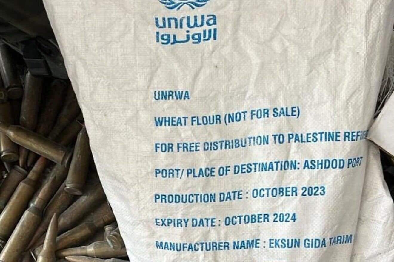 IDF finds Hamas weapons hidden in UNRWA bags near Rafah