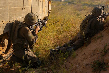 IDF troops during an operation in an undisclosed location in the Gaza Strip, on April 25, 2025. Credit: IDF.