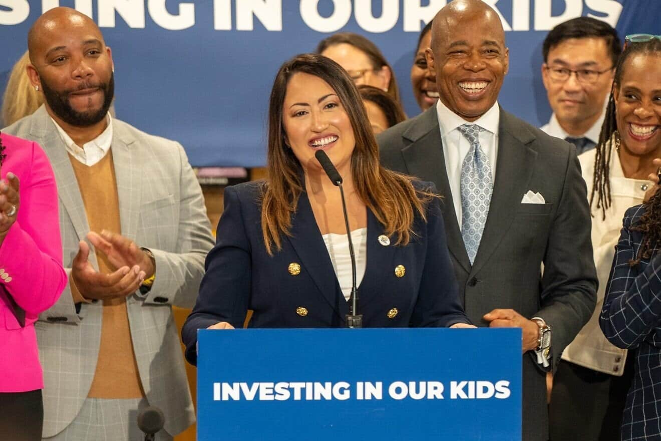 New York City Mayor Eric Adams appoints Melissa Aviles-Ramos public schools chancellor in New York City, Nov. 22, 2024. Credit: Flickr/New York City Public Schools Press Office via Wikimedia Commons.