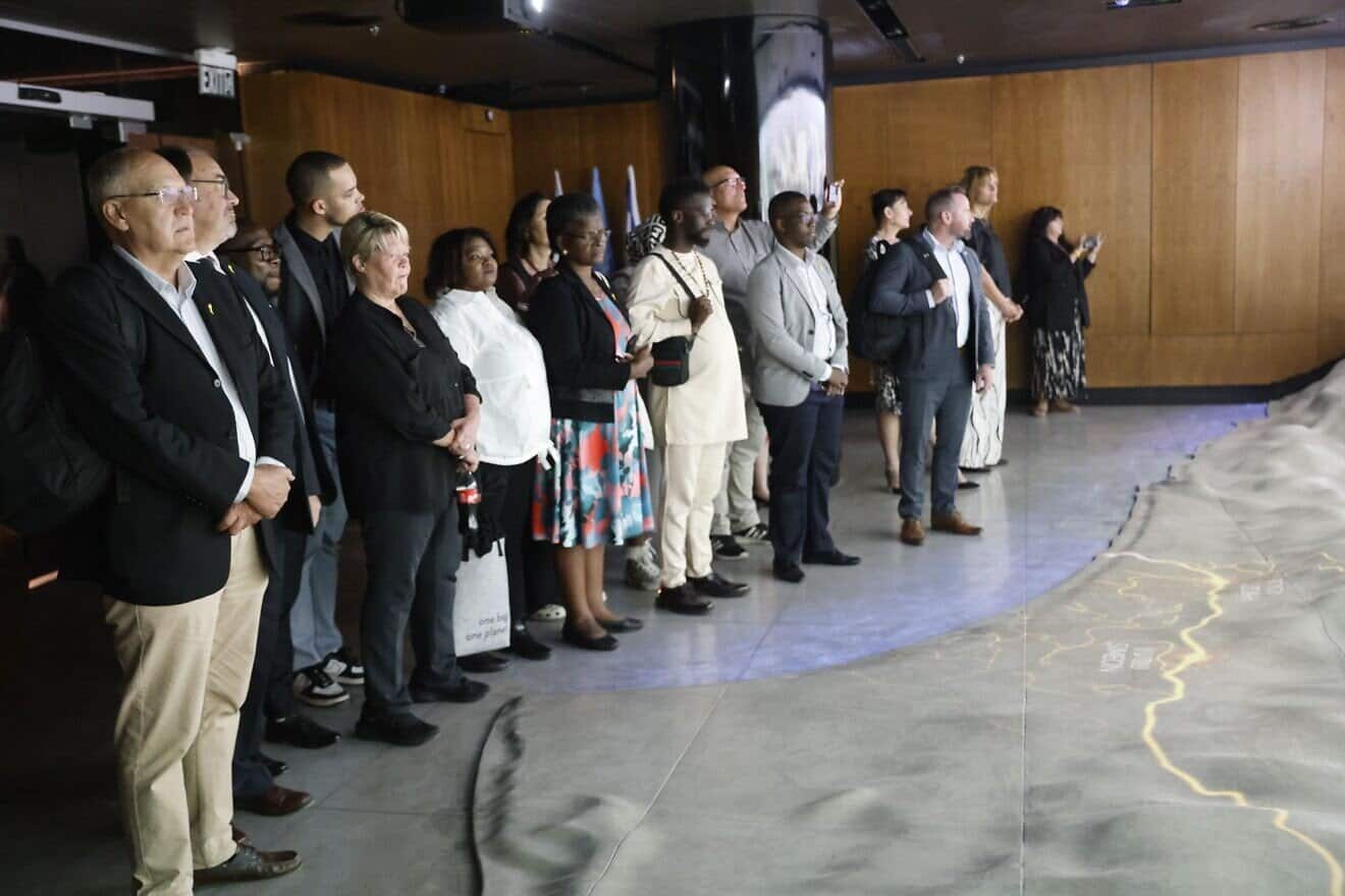 The South African delegation at the Friends of Zion Museum in Jerusalem, April 7, 2025. Credit: Courtesy.