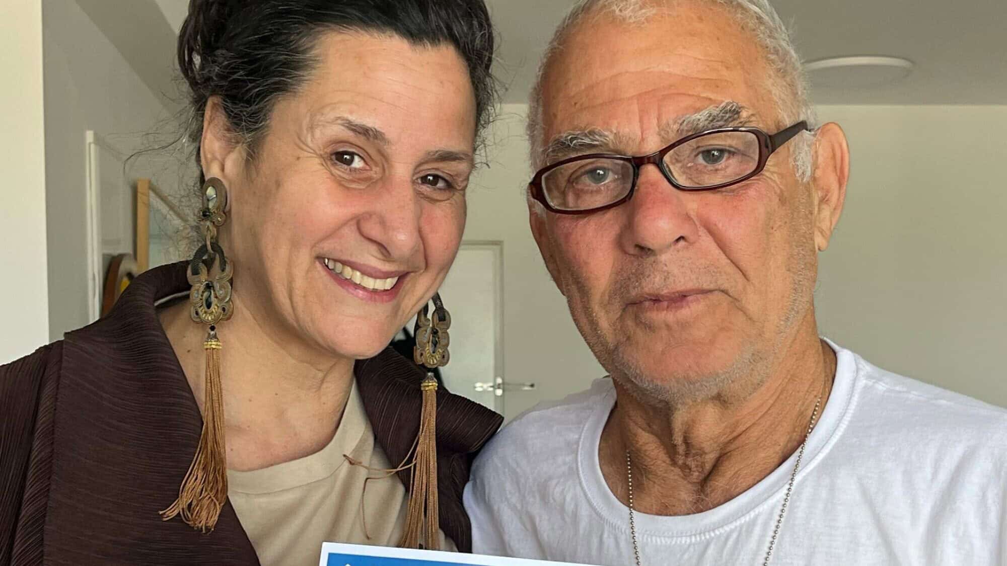 Efrat Machikawa and her uncle Gadi Mozes in an undated picture. Credit: Courtesy of Efrat Machikawa.