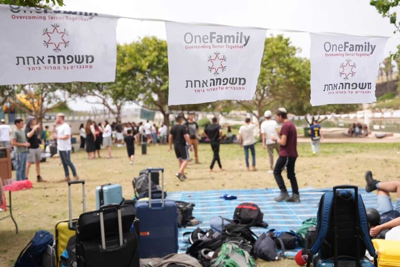 A total of 350 children and teenagers, all orphans or bereaved siblings, attend the annual pre-Passover camp run by OneFamily, April 2025. Photo by Meir Pavlovsky.