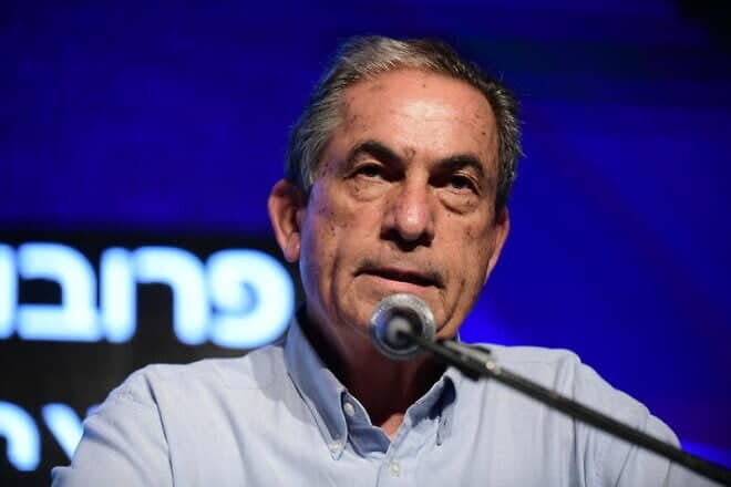 Israeli journalist Gideon Levy speaks at a conference in Airport City, outside Tel Aviv, on Sept. 03, 2019. Photo by Tomer Neuberg/Flash90.