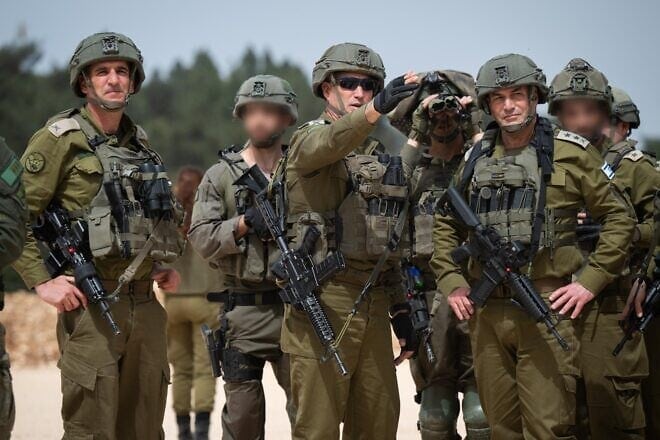 IDF Chief of Staff Lt. Gen. Eyal Zamir and senior commanders during a situational assessment near the Lebanese border on April 6, 2025. Credit: IDF.