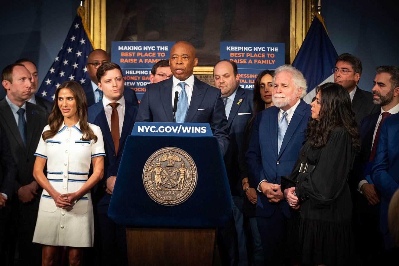 New York City Mayor Eric Adams announces a new mayoral Office to Combat Antisemitism, May 14, 2025. Credit: Courtesy of NYC Mayor's Office.