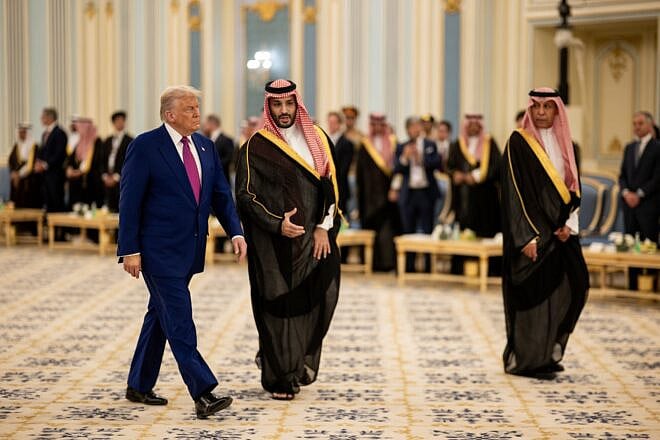 U.S. President Donald Trump with Saudi Crown Prince Mohammed Bin Salman Al Saud, also known as MBS, at the Royal Court Palace in Riyadh, Saudi Arabia, May 13, 2025. Credit: Daniel Torok/White House.