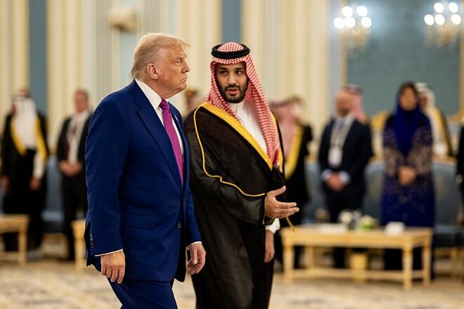 U.S. President Donald Trump with Saudi Crown Prince Mohammed Bin Salman Al Saud, also known as MBS, at the Royal Court Palace in Riyadh, Saudi Arabia, May 13, 2025. Credit: Daniel Torok/White House.