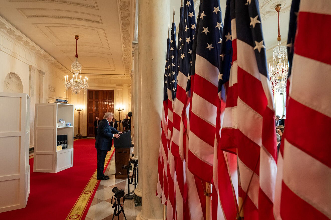 U.S. President Donald Trump delivers remarks on "investing in America" at the White House, April 30, 2025. Credit: Molly Riley/White House.