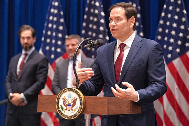 U.S. Secretary of State Marco Rubio holds a meet and greet with employees and families of U.S. Mission Saudi Arabia in Riyadh, Saudi Arabia, May 13, 2025. Credit: Freddie Everett/U.S. State Department.