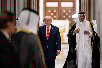 U.S. President Donald Trump attends a state dinner at Lusail Palace in Doha, Qatar, May 14, 2025. Photo by Daniel Torok/White House.
