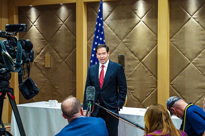 U.S. Secretary of State Marco Rubio meets with reporters in Antalya, Turkey, May 15, 2025. Credit: Freddie Everett/U.S. State Department.