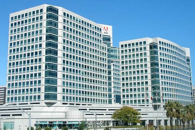 Adobe World Headquarters in San Jose, Calif., Oct. 7, 2007. Credit: Coolcaesar via Wikimedia Commons.