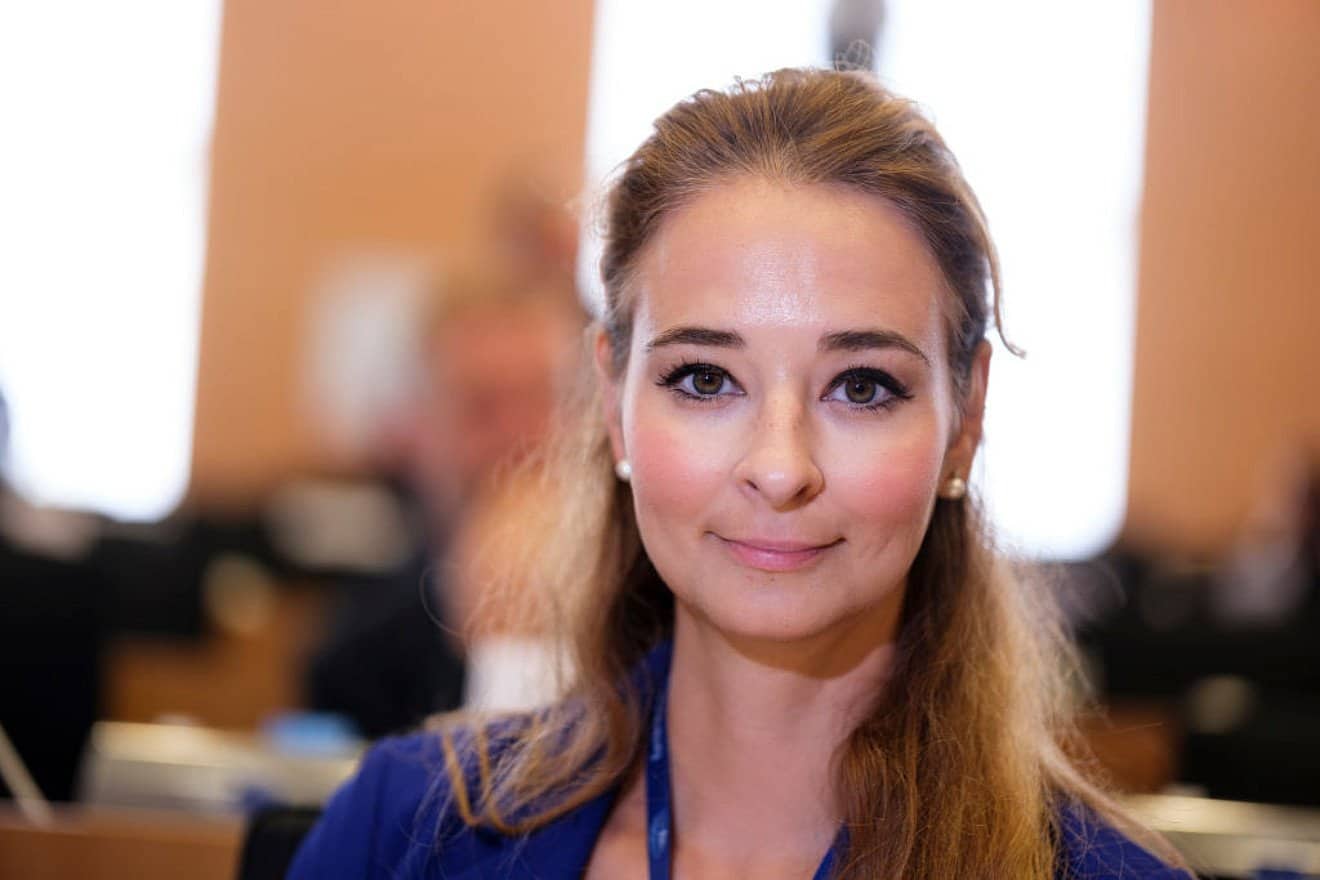 Swedish MEP Alice Teodorescu Måwe attends a Subcommittee on Security and Defense meeting at the European Parliament in Ixelles, Belgium, on July 23, 2024. Photo by Thierry Monasse/Getty Images.