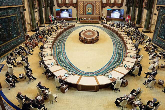 Arab leaders attend the opening session of the 34th Arab League summit in Baghdad, May 17, 2025. Photo by Hadi Mizban/POOL/AFP via Getty Images.