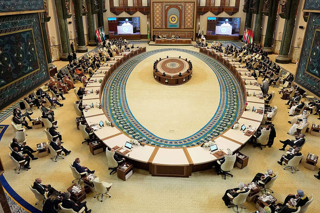 Arab leaders attend the opening session of the 34th Arab League summit in Baghdad, May 17, 2025. Photo by Hadi Mizban/POOL/AFP via Getty Images.