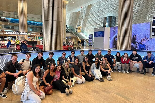 A group arrives to Israel from the United States for a summer Birthright experience, May 19, 2025. Credit: Birthright Israel.